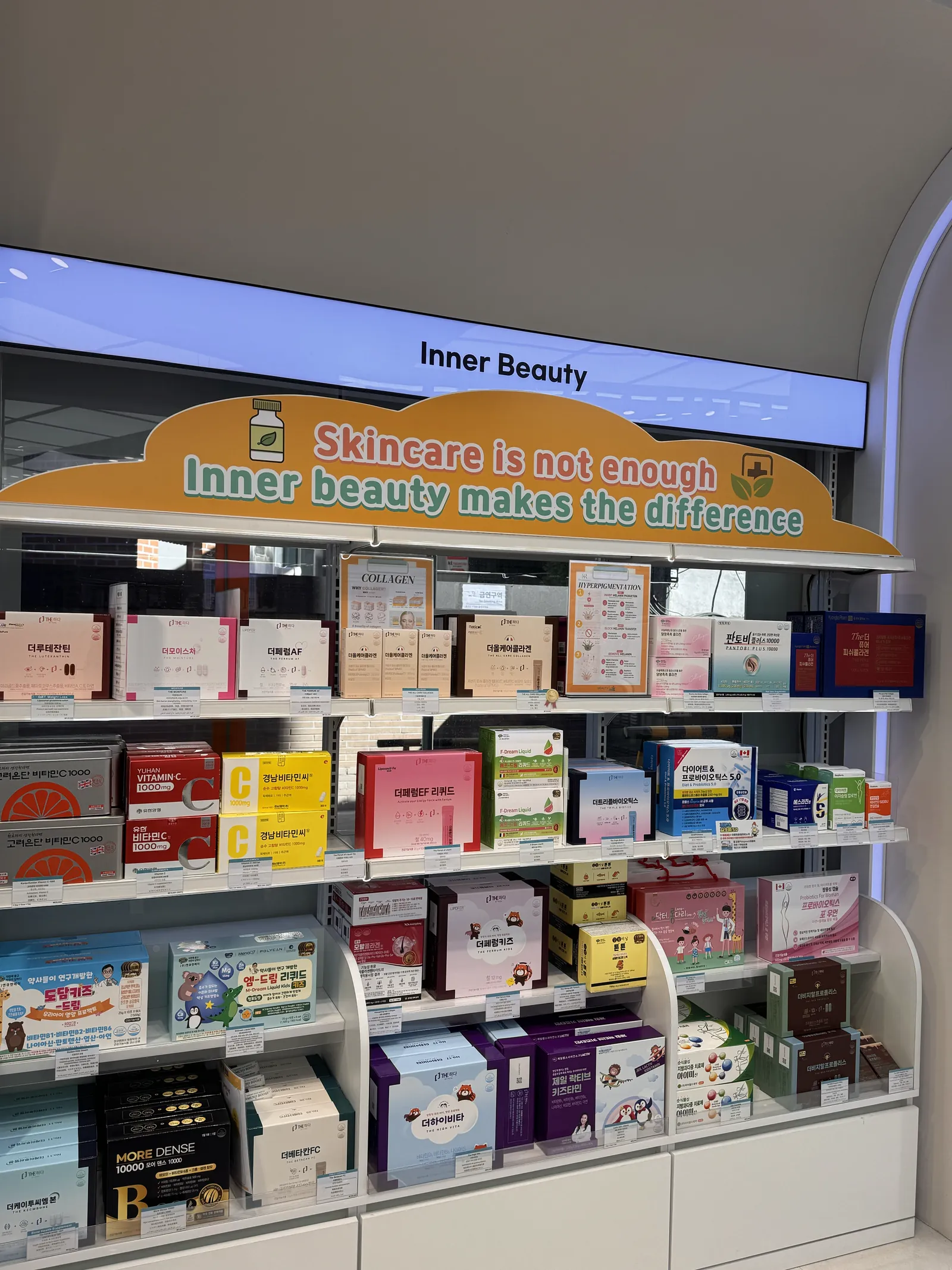 Inner Beauty — 飲むビューティー・健康機能食品のゾーンです。